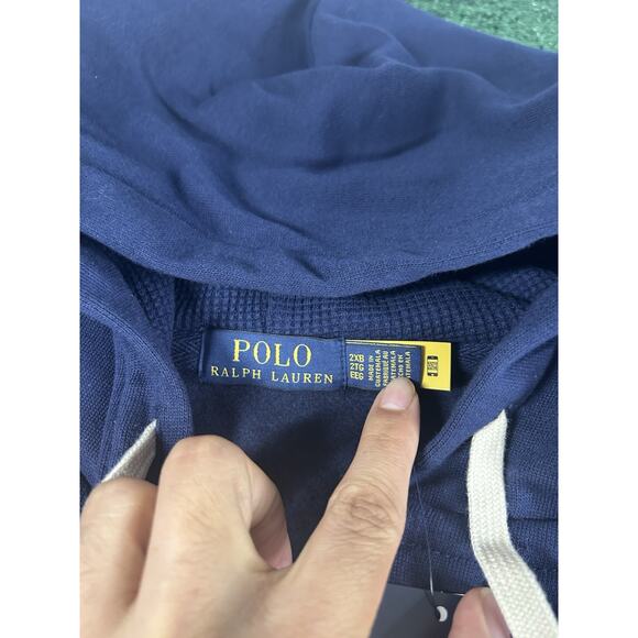 Polo Ralph Lauren Men's Full Zip Fleece Hoodie Navy Blue 2XB NWT - Picture 6 of 11